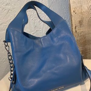 Michael Kors Large Devon Steel Leather Handbag